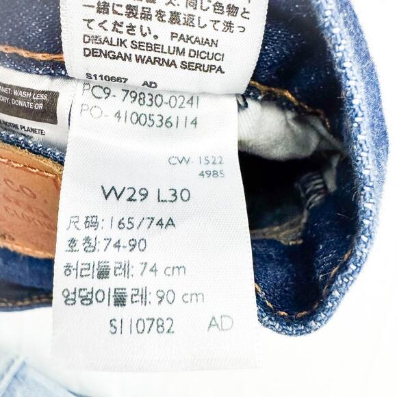 Levi's 501 '93 Men's Dark Wash Denim Jeans Button Fly Straight Leg Size 29 x 30 - Picture 7 of 8